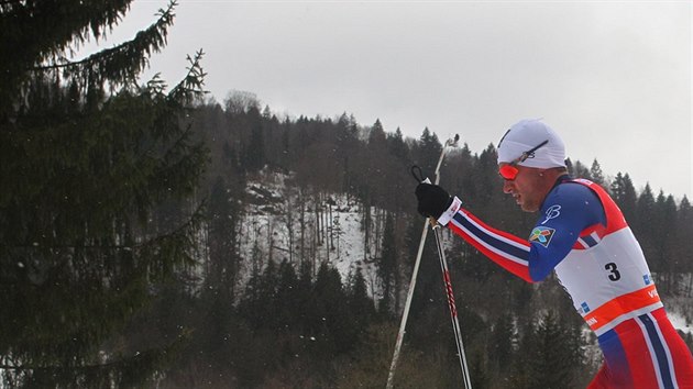 Petter Northug b pro vtzstv ve druh etap Tour de Ski.
