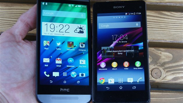 HTC One mini 2 a Sony Xperia Z1 Compact