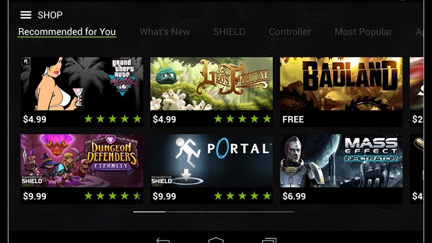 Displej Nvidia Shield Tablet