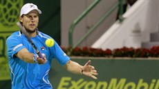 Andreas Seppi v utkání s Tomáem Berdychem moc ancí neml, soupei nevzal ani...