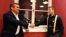 Dvojice vítězů roku 2014. Zleva brněnský primátor Petr Vokřál (ANO) a Matěj... Dvojice vítězů roku 2014. Zleva brněnský primátor Petr Vokřál (ANO) a Matěj...