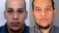 Francouzská policie zvreejnila fotky Chérifa a Saida Kouachiho, kteí jsou...