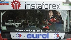 Aleš Loprais za volantem svého manu na startu Rallye Dakar. Aleš Loprais za volantem svého manu na startu Rallye Dakar.