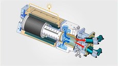 Dvoutaktní motor Toyota jako lineární elektrický generátor s volným pístem