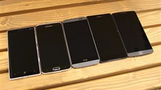 HTC One M8, LG G3, Nokia Lumia 930, Samsung Galaxy S5 a Sony Xperia Z2