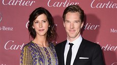 Sophie Hunterová a Benedict Cumberbatch (Palm Springs, 3. ledna 2015)