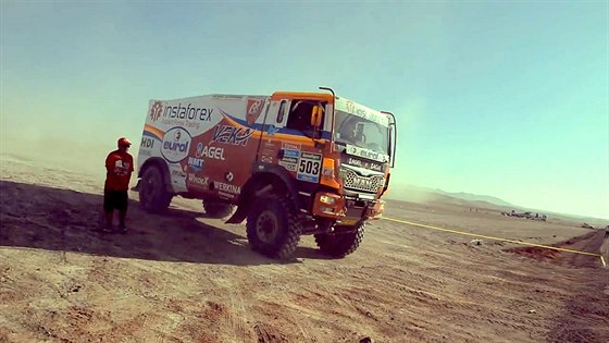 Ale Loprais se svým manem na Rallye Dakar.