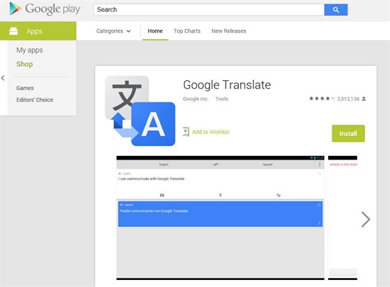 Aplikace Google Translate bude umt rozpoznat e a peloit ji.