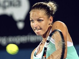 Karolna Plkov ve finle turnaje v Sydney.