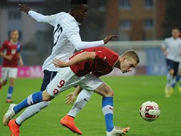 REPREZENTANT. Ofenzivn talent Petr evk (vpravo) pat do eskho tmu...