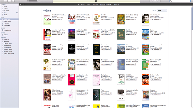 iTunes - sekce knih