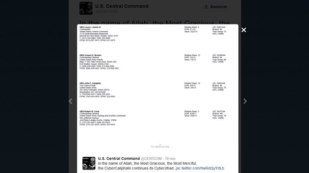 Napaden twitterov et stednho velen USA (12. ledna 2014)