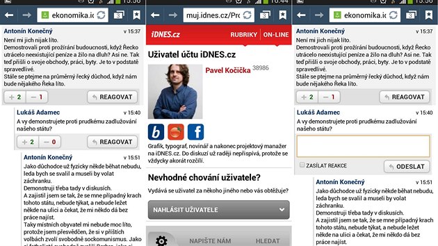 Nov poas a diskuse v mobiln verzi iDNES.cz