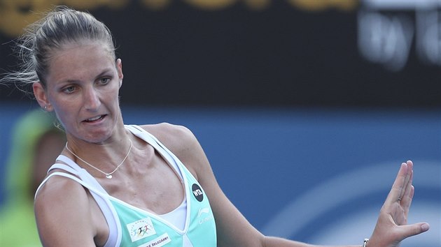 Karolna Plkov v semifinle turnaje v Sydney.
