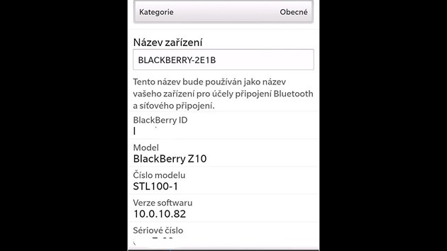 Prosted operanho systmu BlackBerry 10