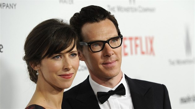 Sophie Hunterov  a Benedict Cumberbatch (Beverly Hills, 11. ledna 2015)