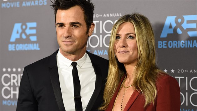 Justin Theroux a Jennifer Anistonov (Los Angeles, 15. ledna 2015)