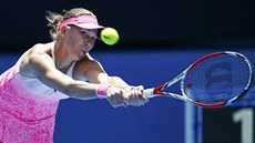 DOSÁHNU. Lucie Hradecká v prvním kole Australian Open.