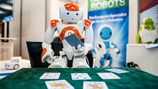 Robot hrající karty - ilustrační obrázek Robot hrající karty - ilustrační obrázek