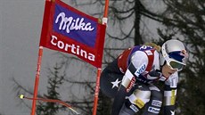 Lindsey Vonnová během sjezdu v Cortině. Lindsey Vonnová během sjezdu v Cortině.
