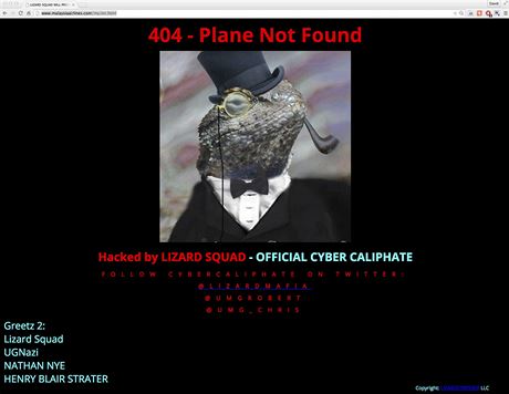 Webové stránky spolenosti Malaysia Airlines napadli hackei hlásící se k...