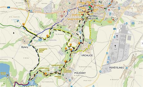 Mapa kutnohorsk Rungo trasy.