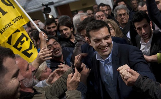 éf hnutí Syriza Alexis Tsipras na setkání se svými píznivci v Soluni (20....