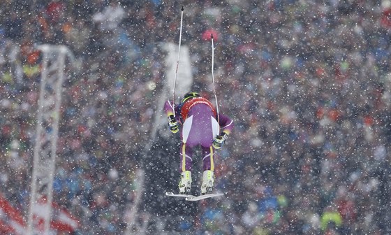 Norský sjezda Kjetil Jansrud ovládl ped zraky padesáti tisíc divák slavný,...