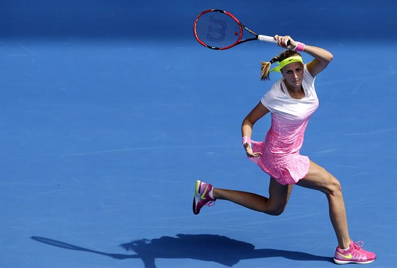 TO STÍHÁM. Petra Kvitová v prvním kole Australian Open.