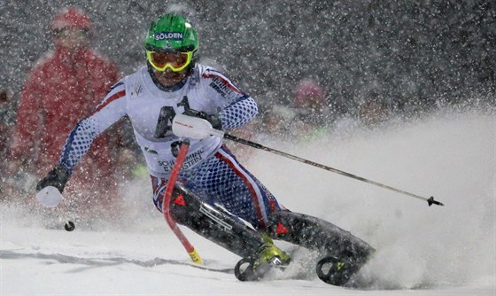 Alexandr Choroilov ve slalomu ve Schladmingu