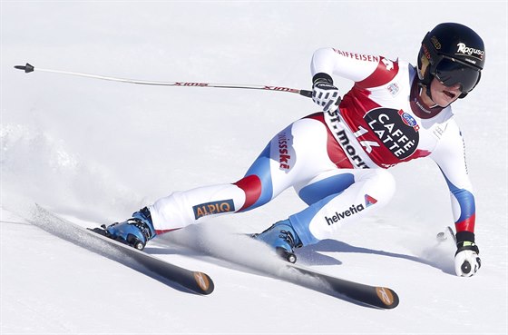 výcarská lyaka Lara Gutová ve sjezdu Svtového poháru ve Svatém Moici.
