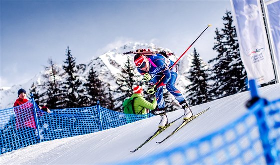 Jitka Landová na trati v italské Anterselv.