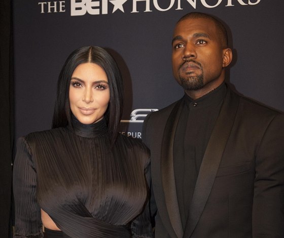 Kim Kardashianová a Kanye West (Washington, 24. ledna 2015)
