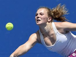 TO DOBHNU. Kateina Siniakov ve druhm kole Australian Open.