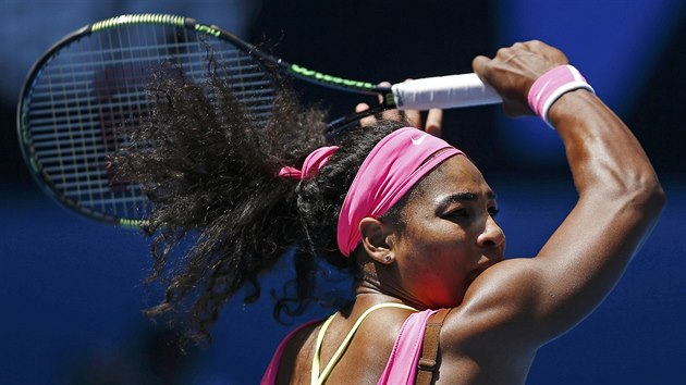 SLA. Serena Williamsov v utkn s Dominikou Cibulkovou.
