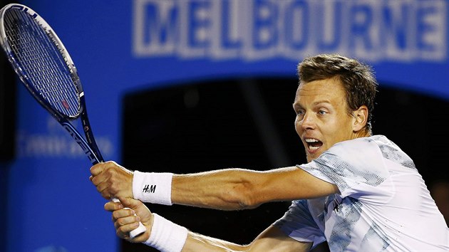 DINA. Tom Berdych dobh mek v utkn s Andym Murraym.