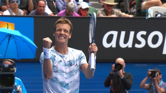 Tom Berdych prv porazil Rafaela Nadala na Australian Open.