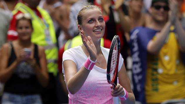 SPOKOJENÝ ÚSMV. Petra Kvitová v prvním kole Australian Open.