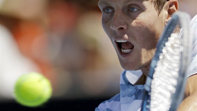 RNA. Tom Berdych ve druhm kole Australian Open.