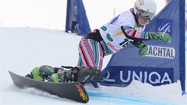 Ester Ledeck v kvalifikaci paralelnho slalomu na mistrovstv svta v Rakousku.