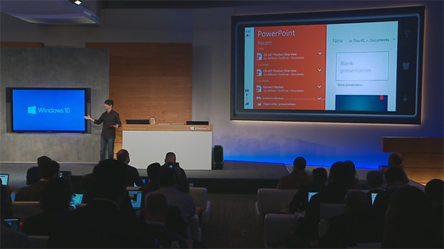 PowerPoint v dotykové verzi pro Windows 10