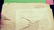 Dokumenty faráe Toufara, nalezené na pd fary v íhoti