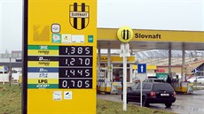 Čerpací stanice Slovnaft ve slovenském Púchově (ilustrační snímek) Čerpací stanice Slovnaft ve slovenském Púchově (ilustrační snímek)