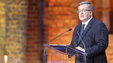 Polský prezident Bronislaw Komorowski na pietní akci k 70. výroí osvobození...