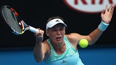 BOJ. Caroline Wozniacká v prvním kole Australian Open.