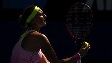 PED SERVISEM. Petra Kvitová ve druhém kole Australian Open.
