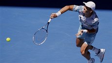 PO SERVISU. Tomá Berdych ve tetím kole Australian Open.