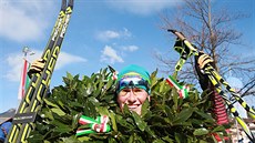 Bkyn na lyích Kateina Smutná po vítzství v populárním italském závodu...
