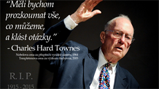 Charles Townes, americký fyzik a držitel Nobelovy ceny, zemřel 27. ledna 2015... Charles Townes, americký fyzik a držitel Nobelovy ceny, zemřel 27. ledna 2015...