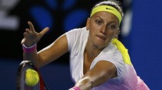 eská tenistka Petra Kvitová v duelu 3. kola Australian Open s Ameriankou...